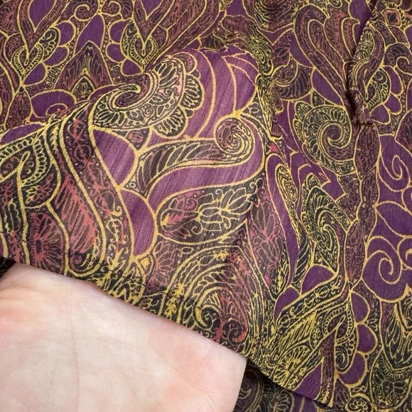 Petticoat Alley Women's XS ‎ Multi color Blouse Feminine BOHO 3/4 sleeve - Picture 3 of 8